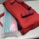 American Mahjong Tile Set, 166 Premium White Tiles, 4 All-in-One Color Rack/Pushers, Complete Mahjong Tiles Set Red Carrying Bag