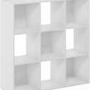 Furinno PELLI Closet Organizers and Storage, 9-Cube Closet Organizer, Open Shelf Closet Storage, for Wardrobe, Bedroom, Living Room, White