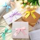 Zeyune 60 Pcs Mother's Day Elastic Bows 4 Inch Assorted Premade Craft Bows Soft Stretch Loops with Ribbon Knots for Mother's Day Wrapping Party Boxes Decoration Supplies Crafts Gifts(Sweet Style)