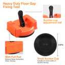 Heavy Duty Floor Gap Fixer Tool with Rubber Mallet, Laminate Flooring Tools with Enhanced Suction Cup & 5 PCS Sticky Pads for Wood Floor, Laminate, Vinyl Plank, Hardwood