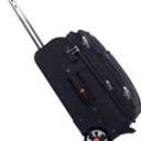 Softside Expandable Luggage with Large Steel Wheels Checked-Luggage Suicase (Black, 29-Inch)