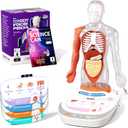 Science Can Human Body Model for Kids, Interactive Human Anatomy Talking Model - 11 Inch Realistic Anatomical Assembly Kit 15PCS Removable Parts and Guide STEM Educational Toys for Kids Aged 6+ Gifts