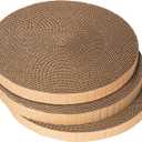 Round cat Scratcher Refill, 10 inch Diameter, 7/8 inch Thickness Scratcher Replacement Pads, Scratching Board Circle, Scratch pad, scratchers for Indoor Cats (3pcs)