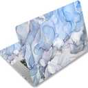 Laptop Decal Sticker Skin Cover, 11.612" 13" 13.3" 14" 15" 15.4" 15.6 inch Laptop Netbook Vinyl Skin Sticker Cover Art Notebook PC Protector (2 Wrist Pad Included), Removable Reusable, Blue Marble
