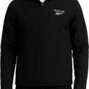 Reebok Mens Jacket - Water Resistant Zip Up Sherpa Fleece Lined Softshell Mens Lightweight Jacket - Winter Jackets for Men (Small, Black Ink)