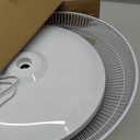 Comfort Zone 16-Inch Oscillating Pedestal Fan with Remote Control, 3-Speed High-Velocity Cooling, Adjustable Height & Tilt, Quad-Pod Folding Base, White  ETL Listed