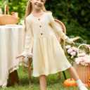 PATPAT Baby & Toddler Girl Ribbed Knit Cotton Dress Versatile Sleeveless Summer Tank & Long Sleeve Fall Dress, Sizes 3M6Y