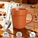 Covzoe 4 Pack Gardening Mugs, 12 Oz Plant Pot Mug With 4 Shovel Spoons, Novelty Ceramic Coffee Mug Gift for Gardeners, Plant Lovers, Men, Women, Christmas, Birthday