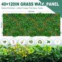 Yangrass Artificial Grass Wall Panels, 40"x120" (33.33 sqft) Boxwood Wall Roll with Tropical Leaves, Faux Greenery Privacy Fence Screen, Grass Backdrop for Outdoor Indoor Garden Birthday Wedding Decor