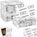 VOKOY 150 Pack Trading Card Shipping Protectors,4''x6'' Plastic Sports Cards Mailing Protectors with Seal Stickers, Hard Plastic Trading Shipping Supplies Precut Inserts Card Mailers (White)