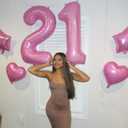 10 x 40 Inch Pearlescent Pink 1 Balloon for First Birthday, 1st Number Balloons Birthday Decorations for Girl Kids Toddler Baby, One Giant Number 1 Balloon