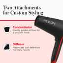 REVLON SmoothStay Coconut Oil Infused Hair Dryer with Diffuser & Concentrator - Ionic Ceramic Blow Dryer for Frizz Control, Shine, Smoothness & Volume, 1875W Lightweight Salon-Quality