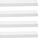 PHOENANCEE Picture Floating Shelves with Lip,Photo Frame Ledge Set of 4,Rustic Wood Storage Display Wall Mounted for Living Room Bedroom Kitchen Kids Nursery Book,Home Decor (White,17 Inch)