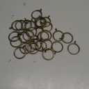 30-Pack Green Bronze Curtain Rings with Eyelet, Rustproof Metal Rings for Curtain Rods, 1.25 Inch Interior Diameter Drapery Rings for Curtain for Hanging Drapes/Hats/Towels