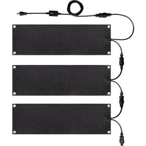 Snow Melting Mats Outdoor 10 x 30,Anti-Slip Electric Snow Heated Walkway Mats,Winter Ice Heated Rubber Mat for Stairs Steps Floor (3PCS)