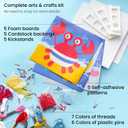 Arteza Kids String Art Kit, Set of 5 Sea Animal Designs, Plastic Pushpins, Art Supplies for Kids Craft Projects and Free Time Activities