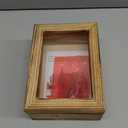 Freezing point Shadow Box Frame 5x7 Shadow Box Display Case Cabinet Picture Frame with Linen Back Memorabilia Awards Medals Bouquet Photos Badge Memory Box for Keepsakes Paw Print Carbonized Small (57)