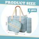 Plaid Paddle Sports Tote Bag with Cover Set, Large Capacity 3-in-1 Bag for Women Men Paddle Compartment and Removable Shoulder Strap Fits Sports Balls and Court Gear