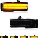 Sequential LED Mirror Turn Signal Lights Compatible with 2015-2020 Ford F150 Smoked Side Mirror Turn Signal Lights 2 Strip Full Amber Light OEM # :FL34-13B382A, GL74-13B382-A