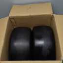 13x6.50-6 Lawn Mower Tires Flat Free, Zero Turn Mower Front Tires for Residential and Commercial, 13x6.5-6 Flat Free Tire and Wheel, 3/4" & 5/8" Bearing, 3.25"-7.65" Center Hub, 2Pack Black