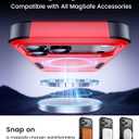 3 x Magnetic for iPhone 17 Pro Max Case [Compatible with MagSafe] [Shockproof] [Heavy Duty Protection] Pocket-Friendly & Tough Non-Slip Protective Phone Cover for iPhone 17 promax 6.9", Red