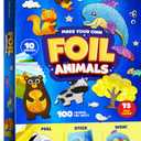 Dan&Darci Foil Art Kit for Kids - Arts and Crafts for Kid Fun Kits Projects Activities - Girls Birthday Gift - Craft Age 4-8 Years