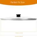 13 Inch Glass Frying Pans Lid,Clear Tempered Glass Pan Cover Fits for Cast Iron Skillet,Pots and Wok,Ceramic Skillet and Pans