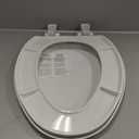 Bemis 7300SLEC Slow Close Toilet Seat, Easy Clean Hinges and Durable Plastic Seat, Made in USA, Elongated, White