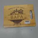 King Of The Grill Cutting Board For Bapa Griller - Grandpa Gift - Bapa's Bbq - Grilling Gift For Men - Fathers Day Cutting Board - Grill Master - Best Bapa Cutting Board