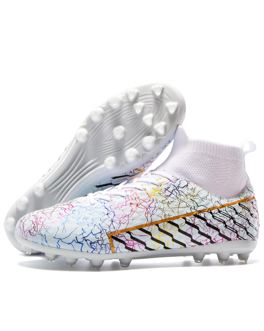 Youth Soccer Cleats - Lightweight High-Top Football Boots for Training 38