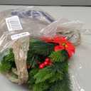 GERSON Evergreen Holly Berries Candle Ring, 12 inches, Fits 4 Inch Candle, Plastic