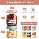 CATIFLIN 6-Pack Overnight Oats Containers with Lids, 16oz & 10oz Glass Mason Jars, Airtight Wide-Mouth Food Storage Containers for Meal Prep, Yogurt, Salad, Snacks, Chia, and Baby Food