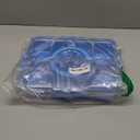 Divided Snack Serving Tray with Lid and Handle Travel Snackle Charcuterie Container Portable Storage Organizer for Candy, Fruits, Nuts, Snacks, Party, Picnic (1pack, Cerulean)