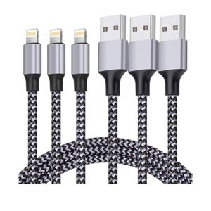 TAKAGI for iPhone Charger, [MFi Certified] Lightning Cable 3PACK 6FT Nylon Braided USB Charging Cable High Speed Transfer Cord Compatible with iPhone 14/13/12/11 Pro Max/XS MAX/XR/XS/X/8/iPad