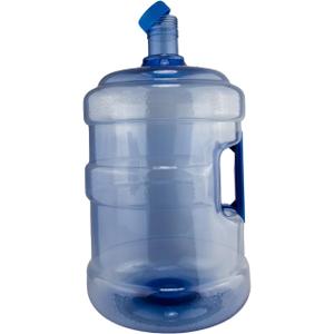 New Wave Enviro BPA Free PET Bottle, 5-Gallon Capacity, Screw Top, Designed for Durability with Integrated Handle, Blue Color