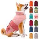 KYEESE Dog Coat Waterproof Dogs Jacket with Fleece Lined Thick Pets Clothes with Pocket Windproof Dog Coats for Small Dogs Warm Pet Winter Puffer Coat with Leash Hole Soft Pet Sweater for Cold Weather Medium