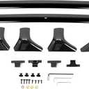 Roof Rail Crossbar Set Compatible with 2016-2021 Lexus RX350 RX450H 2018-2021 RX350L RX450HL Without Panoramic Sunroof Black Aluminum