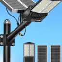 Ofuray OL-7500W Solar Street Lights Outdoor,Parking Lot Lights Commercial Dusk to Dawn,30,000mah Big Power Solar Security Flood Remote Control with Motion Sensor for Street, Yard, Court
