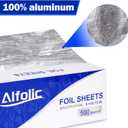 Aluminum Foil Sheets - 9" x 10.75" Pre Cut Tin Foil, Premium Aluminum Foil Wraps for Cooking, Storing Food - 500 Sheets, 9in-500sheet