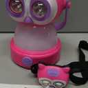 Kids Owl Lantern & Headlamp Set, 2-in-1 360 LED Camping Night Light, Battery Powered 3AA, Child-Safe ABS, Portable Adventure Toy & Bedroom Night-Light (Pink Owl Lantern-Headlmp)