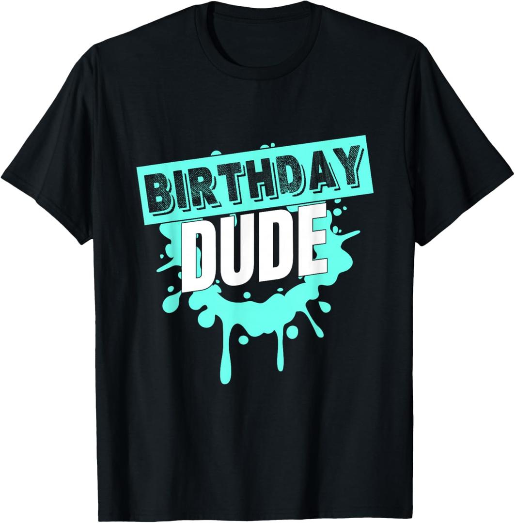 Birthday Dude Graphic Novelty Perfect Dude Merchandise Boys T-Shirt S