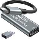 Papeaso Video Capture Card, Video Recording Card Wonderful 4K HDMI to 1080P USB C for Gaming Streaming TV Recorder, for Windows Mac OS System with USB C Adapter to Adjust PS4, Switch, Xbox1