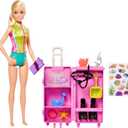 Barbie Dolls & Accessories, Marine Biologist Doll (Blonde) & Mobile Lab Playset with 10+ Pieces, Case Opens for Storage & Travel