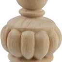 Decorative Wood Finials for Bed Post Finials Curtain Rod Staircases DIY Crafts Unfinished Wooden Finials for Indoor Use Home Decor, 1 Pcs-2.95"x4.9"