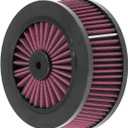 Motorcycle Air Filter Replacement Intake Air Cleaner Element Fit for Harley Sportster XL Touring Road King Street Glide Dyna Softail (Red)