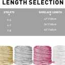 UamGlsob Glitter Metallic Shoe Laces for Golden Goose Sneakers, 8mm Flat Sparkly Bling Shoelaces Replacement Strings for GG (47"/120cm, Pink)