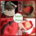 Christmas Gift Bags with Zipper 3PC Adorable Reusable Fabric Gift Bags for Christmas Party Favors Holiday Decor Candy Apples Storage Eco-Friendly Gift Packaging