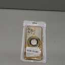 Bling Glitter Phone Case Compatible with iPhone 12 Pro Max, Kickstand Camera Lens Protector Soft Cover Sparkling Rhinestone Case (Gold)