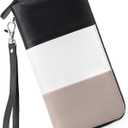 Moflycom Womens Wallet RFID Blocking Genuine Leather Multi Credit Card Large Capacity Zip Around Clutch Travel Purse Wristlet
