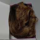 Eawwii Brown to Honey Blonde Short Wavy Wig for Women Lace Hairline Bob Style Synthetic Heat Resistant - Natural Appearance for Everyday Hairstyle 14 Inch